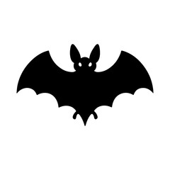 Minimalist Bechstein's Bat Silhouette