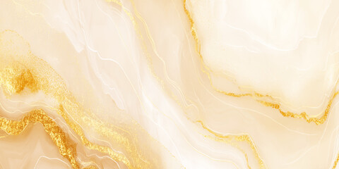 Luxurious golden marble texture background abstract stone surface with swirling yellow and orange veins elegant interior wallpaper and decor.