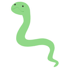 Fototapeta premium 緑色の蛇のイラスト