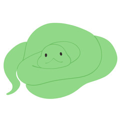 緑色の蛇のイラスト