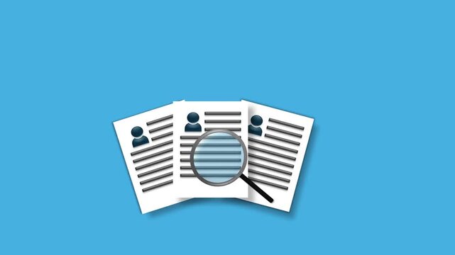 Professional CV Screening Process Animation: Job Applicant Review and Recruitment Selection