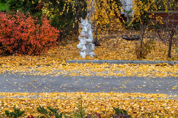 Vivid colours of autumn landscape in the countryside.