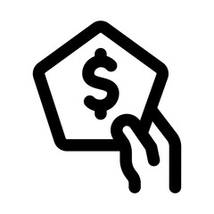 Save money icon. Modern line icon design with professional minimal vector styling crafted for finance, savings, budgeting, investment, and wealth concepts