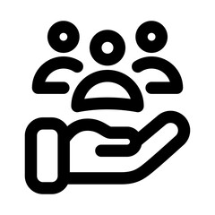 Customer support icon. Modern line icon design with professional minimal vector styling crafted for help, assistance, service, communication, and support concepts