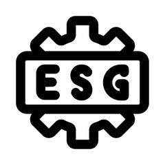 ESG icon. Modern line icon design with professional minimal vector styling crafted for environmental, social, and governance responsibility, sustainability, and corporate concepts