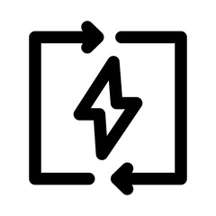 Energy recycle icon. Modern line icon design with professional minimal vector styling crafted for sustainability, green ene