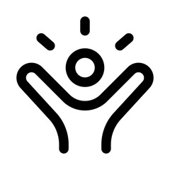 Confidence icon. Modern line icon design with professional minimal vector styling crafted for self-esteem, motivation, success, personal growth, and empowerment concepts