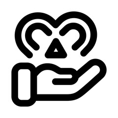 Kindness icon. Modern line icon design with professional minimal vector styling crafted for compassion, care, empathy, support, and social goodwill concepts