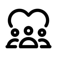Community icon. Modern line icon design with professional minimal vector styling crafted for social connection, teamwork, collaboration, and group interaction concepts