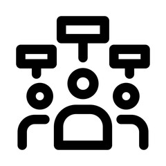 Protesting and civil disobedience icon. Modern line icon design with professional minimal vector styling crafted for activism, rights, justice, freedom, and social movement concepts