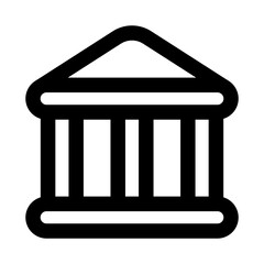 Bank icon. Modern line icon design with professional minimal vector styling crafted for finance, savings, investment, economy, and financial institution concepts