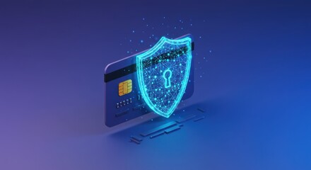 Credit Card Security - Shield Protecting Financial Transactions Online.