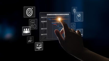 Project management dashboard showing timeline, tasks, milestones, and workflows for planning, tracking, and executing successful business or team projects Latch