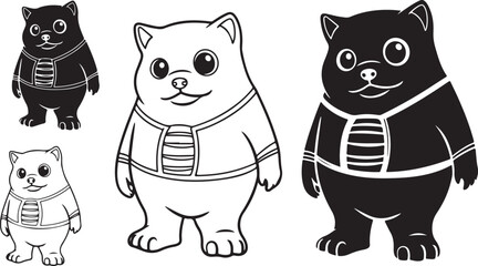 black and white animal vector design