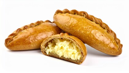 Halved Karelian Rice Pasty With Rye Crust

