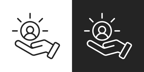 Alignment Icon In Black And White Line Style