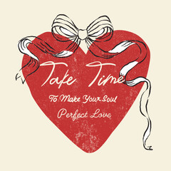 Hand drawn vintage typography ribbon bow drawing vector illustration for t-shirt graphic vector illustration