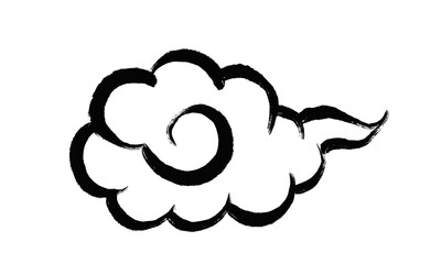 筆で描いた瑞雲アイコン　透過