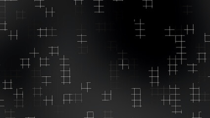 Abstract Black Grid Line Background with Futuristic Digital Pattern