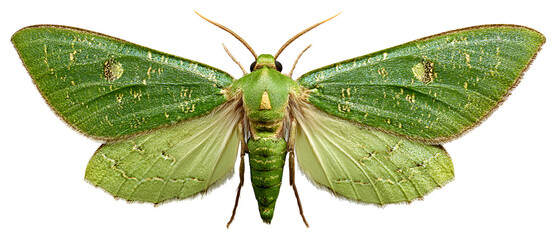 Green Butterfly on a white backgroundbeautiful green butterfly in front of white backgroundFulgorid planthopper Pyrops viridirostris from Thailand


