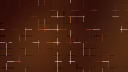 Abstract Brown Grid Line Pattern Background With Minimal Light Crosses