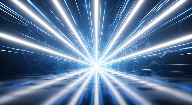 Futuristic light streaks background with a strong sense of speed and motion