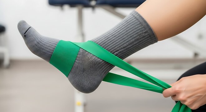 Foot and Ankle Rehabilitation Exercise with Resistance Band