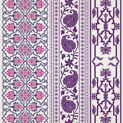 wedding card design, traditional paisley floral pattern , royal India	