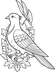 vector illustration of a dove
