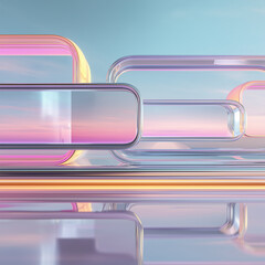 Retro-futuristic 3D abstract device — high-detail render