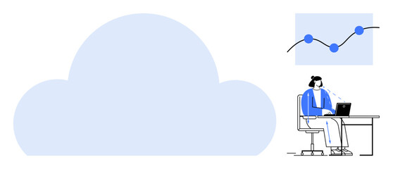 Cloud computing. Cloud computing drives data-driven business decisions with analytics tools. Cloud computing enhances remote work, visualization, and productivity. Perfect for tech innovation, IT