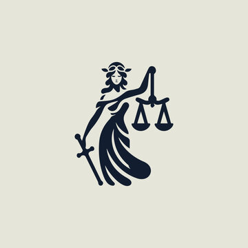 Themis Justice Goddess Logo