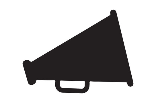 Cheer bullhorn megaphone cheerleading speaker silhouette vector