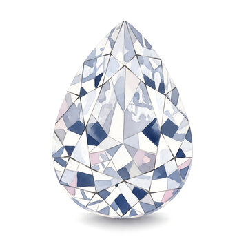 Beautiful Watercolor Illustration, Scapolite Gemstone, Isolated on White Background, High Quality Clipart, Artistic Representation