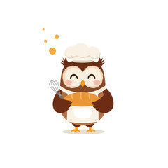 Baker Owl Sweet Pastry Chef