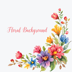 Floral greeting card design with pink flower bouquet illustration, perfect for a spring nature pattern wallpaper or wedding invitation