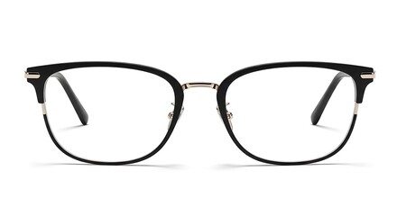 Fototapeta premium Stylish black frame eyeglasses, optical glasses for modern vision correction and fashion accessory
