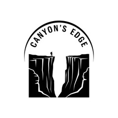 Canyons Edge logo depicting a person standing on a cliff overlooking a vast canyon.