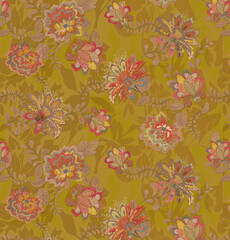 Colorful Geometric Multicolour All Over Fabric Design