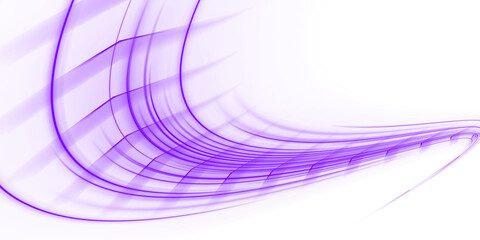 Violet neon strands cross in balanced geometric paths. Gentle flares outline a calm network of glowing lines. Quiet sparks add subtle motion to the digital flow.