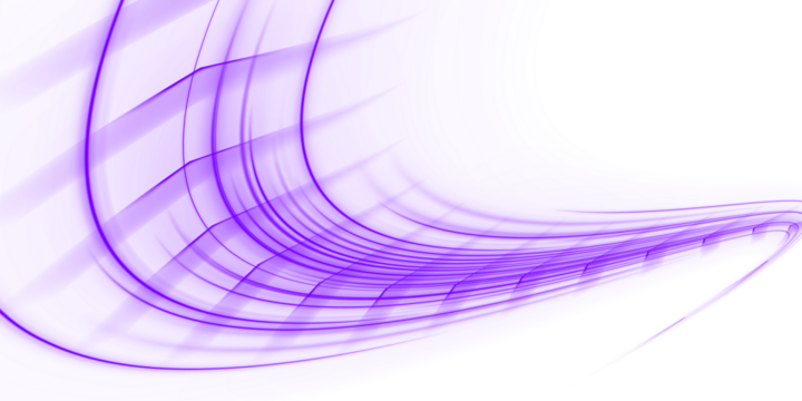 Violet neon strands cross in balanced geometric paths. Gentle flares outline a calm network of glowing lines. Quiet sparks add subtle motion to the digital flow.