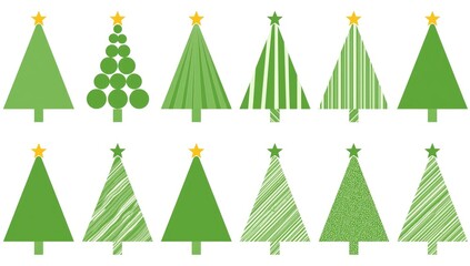 Creative Christmas Tree Icon Collection
