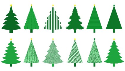 Creative Christmas Tree Icon Collection