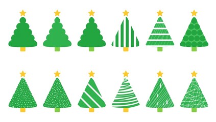 Creative Christmas Tree Icon Collection