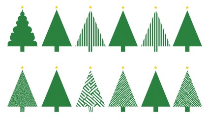 Creative Christmas Tree Icon Collection