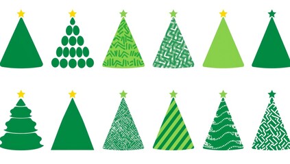 Creative Christmas Tree Icon Collection
