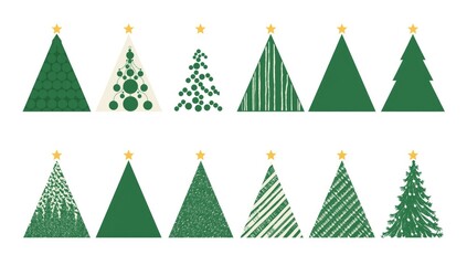 Creative Christmas Tree Icon Collection
