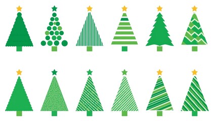 Creative Christmas Tree Icon Collection