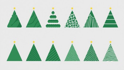 Creative Christmas Tree Icon Collection