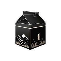 Balck Friday product box silhouette black-fill white background